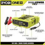 RYOBI ONE+ 18V 1000-Watt Max 12-Volt Automotive Power Inverter (RYi1030A)