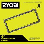 RYOBI6 in. 0.043 Gauge Replacement Chainsaw Chain, 28 Links (Single-Pack) (A48CW02)