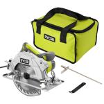 RYOBI 15 Amp Corded 7-1/4 in. Circular Saw with EXACTLINE Laser Alignment System, 24T Carbide Tipped Blade, Edge Guide and Bag (CSB144LZK)