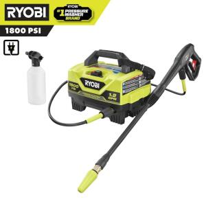 RYOBI Cold Water Corded Electric Pressure Washer, 1800 PSI, 1.2 GPM