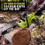 RYOBI 40V HP Brushless 14 in. Battery Chainsaw with 4.0 Ah Battery and Charger (RY405100)