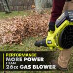 RYOBI40V HP Brushless Whisper Series 160 MPH 650 CFM Cordless Battery Leaf Blower with 4.0 Ah Battery and Charger (RY404014K)