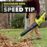 RYOBI 40V HP Brushless Whisper Series 160 MPH 650 CFM Cordless Battery Leaf Blower with 4.0 Ah Battery and Charger (RY404014K)