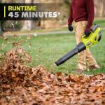 RYOBI40V HP Brushless Whisper Series 160 MPH 650 CFM Cordless Battery Leaf Blower with 4.0 Ah Battery and Charger (RY404014K)