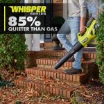 RYOBI 40V HP Brushless Whisper Series 160 MPH 650 CFM Cordless Battery Leaf Blower with 4.0 Ah Battery and Charger (RY404014K)