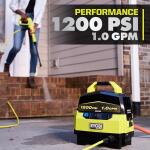 RYOBI 40V Cordless Cold Water Electric Pressure Washer, 1200 PSI, 1.0 GPM (Tool Only)