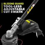 RYOBI40-Volt HP Brushless 16" Cordless Carbon Fiber Shaft Attachment Capable String Trimmer with Charger and 4.0 Ah Battery