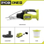 RYOBI 18V Cordless ONE+ Multi-Surface Handheld Vacuum Kit with 2.0 Ah Battery and Charger (PCL705K)