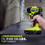 RYOBI ONE+ HP 18V Brushless Cordless Compact 1/4 in. Hex Impact Driver Kit with (2) 1.5 Ah Batteries and Charger (PSBID02K2)