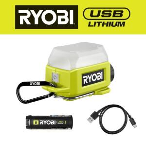 RYOBIUSB Lithium Cordless Compact Area Light Kit with 2.0 Ah USB Battery and Charging Cable (FVL59K)