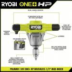 RYOBIONE+ 18V HP 1/2 in. Brushless Cordless Mud Mixer (Tool Only) (PBLMM01B)