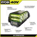 RYOBI40V Lithium-Ion 6.0 Ah High Capacity Battery (OP4060A1)