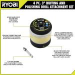 RYOBI(4-Piece) Buffing and Polishing Drill Attachment Set 