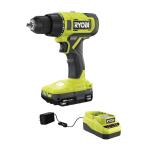 RYOBI ONE+ 18V Cordless 1/2 in. Drill/Driver Kit with (1) 1.5 Ah Battery and Charger (PCL206K1)