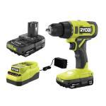 RYOBI ONE+ 18V Cordless 1/2 in. Drill/Driver Kit with (2) 1.5 Ah Batteries and Charger (PCL206K2)