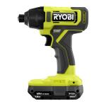 RYOBIONE+ 18V Cordless 1/4 in. Impact Drill/Driver Kit with (2) 1.5 Ah Batteries and Charger (PCL235K2)