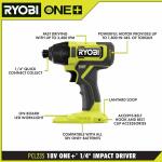 RYOBIONE+ 18V Cordless 1/4 in. Impact Drill/Driver Kit with (2) 1.5 Ah Batteries and Charger (PCL235K2)