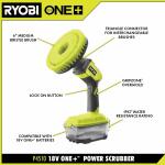 RYOBI ONE+ Cordless VORTEX Power Scrubber (Tool Only) 18V (P4510)