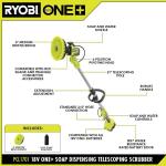 RYOBI ONE+ 18V Cordless Scrubber with Soap Dispensing (Tool Only) (PCL1701B)