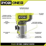 RYOBI ONE (Tool Only) 18V Cordless Compact Fixed Base Router