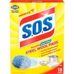 S.O.S 18-Pack Steel Wool Soap Scouring Pads (1650010003)