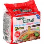 Sapporo Ichiban 3.5 Oz Each, (Pack of 5) Japanese-Style Noodles in Original Flavor Soup,