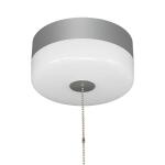 Commercial Electric 7 in. Spin Light Pull Chain LED Flush Mount Ceiling LightSatin Nickel Accent, 11.5W, Soft White 3000K E26 Base Installation (565901110)