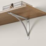 Everbilt6.5 in. x 9 in. Plated Satin Nickel Cove Arch Steel Shelf Bracket (27791SNLHD-2)