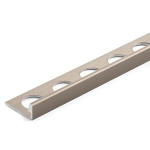 TrimMasterSatin Nickel 3/8 in. x 98 1/2 in. Aluminum L Shaped Tile Edging Trim (H8702SN98)