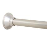 Zenna Home NeverRust 72 in. Aluminum Adjustable Tension Decorative Shower Rod in Satin Nickel (72M3ALBNL)