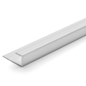 TrimMasterSatin Silver 8mm x 84 in. Aluminum Square Cap Floor Transition Strip (HLVT12MA84)