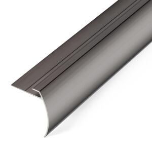 TrimMasterSatin Silver 8mm x 74 in. Aluminum Stair Nosing Floor Transition Strip (HLVT8MA74)