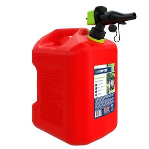 Scepter5 Gal. Smart Control Gas Can with Rear Handle, Red Fuel Container (FSCG571)