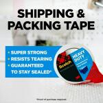 Scotch1.88 in. x 54.6 yds. Heavy Duty Shipping Packaging Tape with Dispenser (2-Pack) (3850-2-1RD-DC)