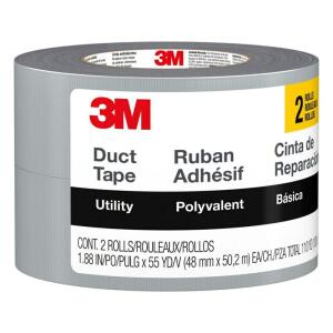 3M1.88 in. x 55 yds. Utility Duct Tape (2 Rolls/Pack) (1955-2PK)