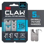 3M CLAW15 lbs. Drywall Picture Hanger with Temporary Spot Marker (Pack of 5-Hangers and 5-Markers) (3PH15M-5ES)