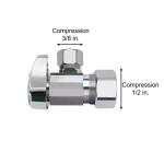 BrassCraft1/2 in. Compression Inlet x 3/8 in. Compression Outlet 1/4-Turn Angle Valve (G2CR19X C1)