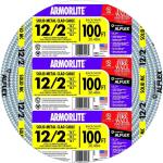 Southwire Armorlite Cable 100 ft. 12-Gauge/2-Gauge Solid CU MC (Metal Clad)