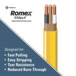 Southwire 250 ft. 12/2 Solid Romex SIMpull CU NM-B W/G Wire - Yellow