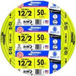 Southwire 50 ft. 12/2 Solid Romex SIMpull CU NM-B W/G Wire - Yellow