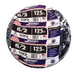 Southwire 125 ft. 8/2 Black Stranded Romex SIMpull CU NM-B W/G Wire - Black