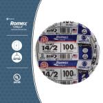 Southwire 100 ft. 14/2 Solid Romex SIMpull CU NM-B W/G Wire - White