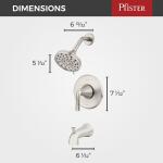 Pfister Ladera Single Handle 3-Spray Tub and Shower Faucet 1.8 GPM in Spot Defense Brushed Nickel (Valve Included)