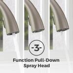 Pfister Ladera Single-Handle Kitchen Faucet with Pull-Down Sprayer and Soap Dispenser in Spot Defense Stainless Steel (F-529-7LRRGS)