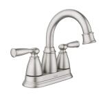 MOEN Banbury 4 in. Centerset Double Handle Bathroom Faucet in Brushed Nickel (84943SRN)