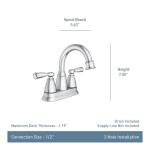 MOEN Banbury 4 in. Centerset Double Handle Bathroom Faucet in Brushed Nickel (84943SRN)