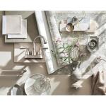 MOEN Banbury 4 in. Centerset Double Handle Bathroom Faucet in Brushed Nickel (84943SRN)