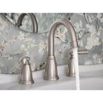 Moen Banbury 8 in. Spot Resist Brushed Nickel Widespread Double Handle High-Arc Bathroom Faucet (Valve Included)