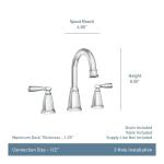 Moen Banbury 8 in. Spot Resist Brushed Nickel Widespread Double Handle High-Arc Bathroom Faucet (Valve Included)