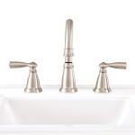 Moen Banbury 8 in. Spot Resist Brushed Nickel Widespread Double Handle High-Arc Bathroom Faucet (Valve Included)